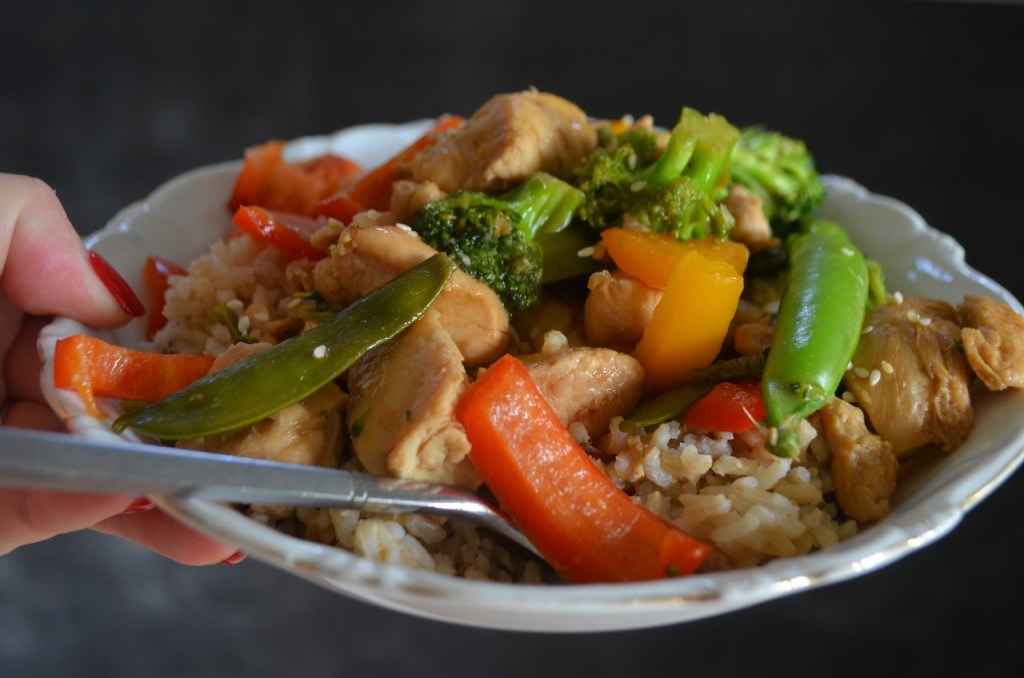 asian-inspired chicken stir fry