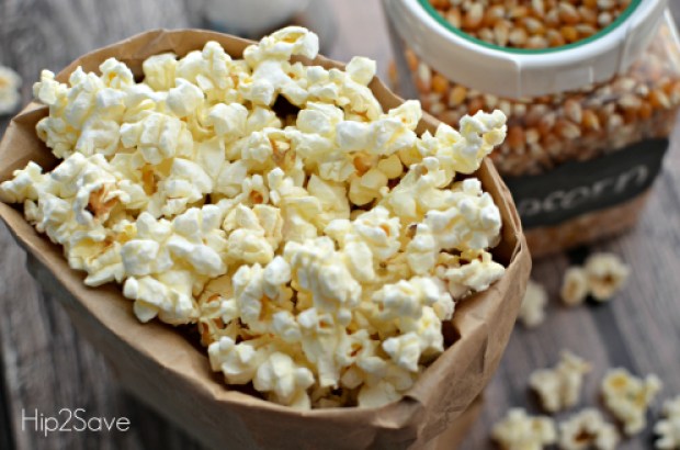Make popcorn in the microwave Hip2Save