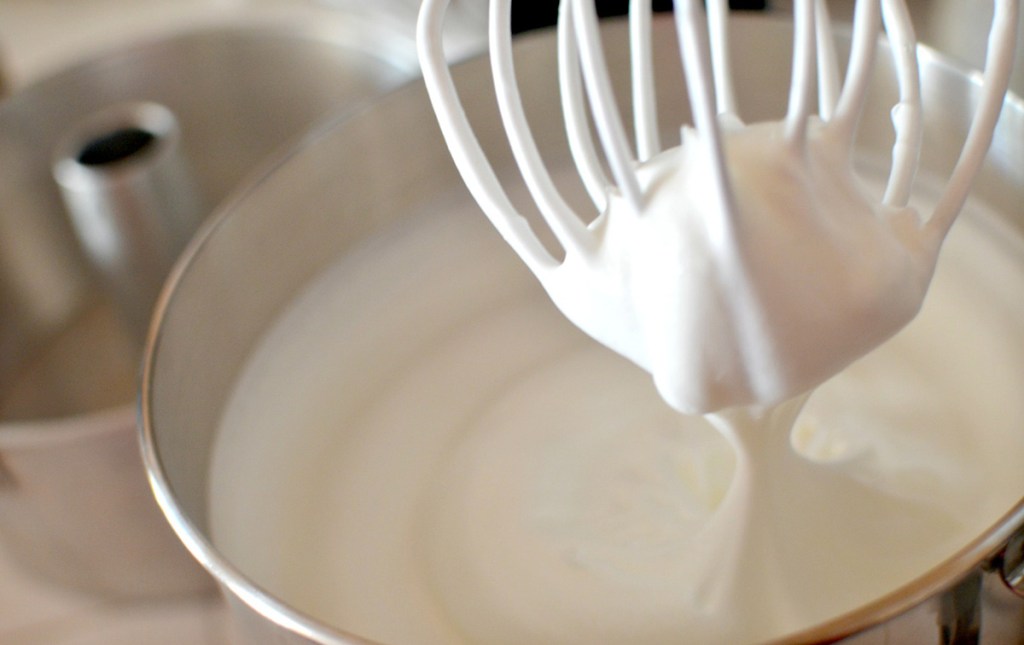 whipped egg whites for angel food cake