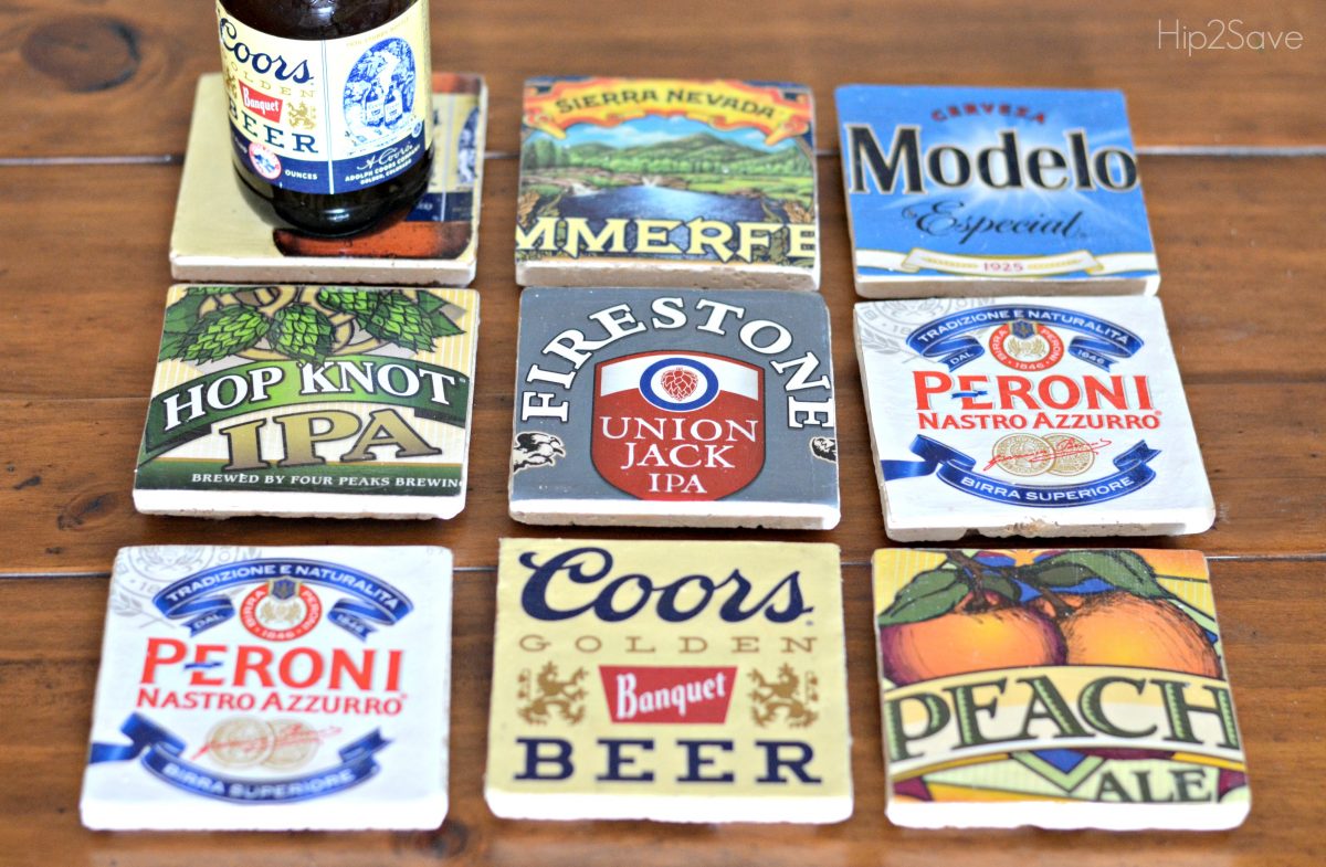 Easy Mod Podge Beer Coasters