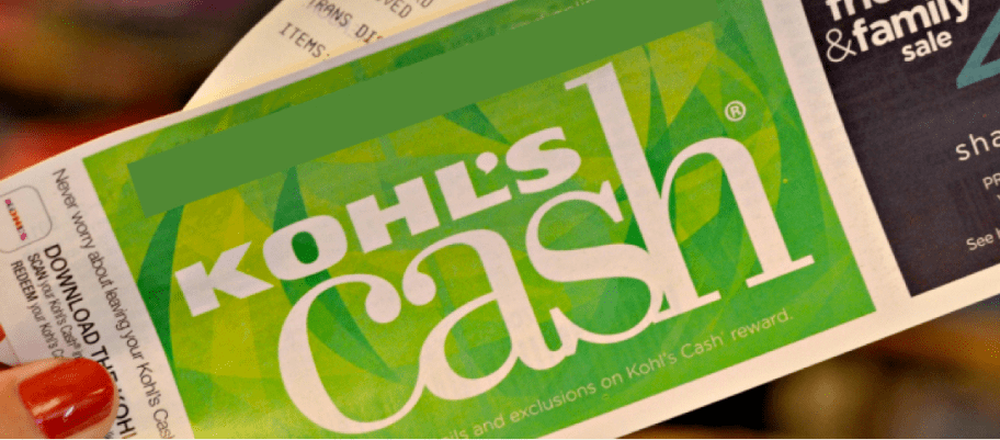 hand holding Kohl's Cash coupon