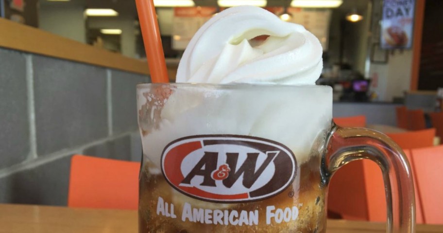 A&W root beer float which is one of the birthday freebies and free birthday stuff you can get in 2025