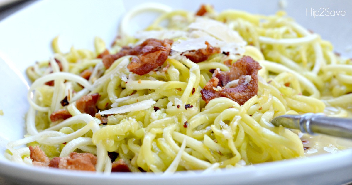 zucchini noodles on a plate