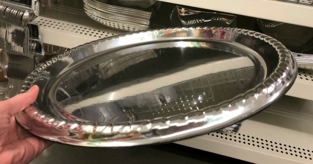silver serving platter