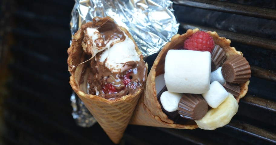 campfire cones on the grill