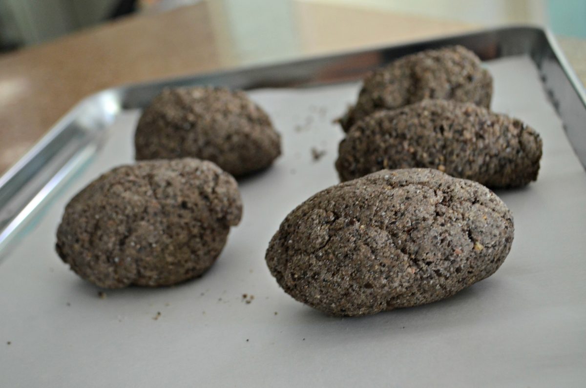 diy dinosaur surprise eggs – Drying on a pan