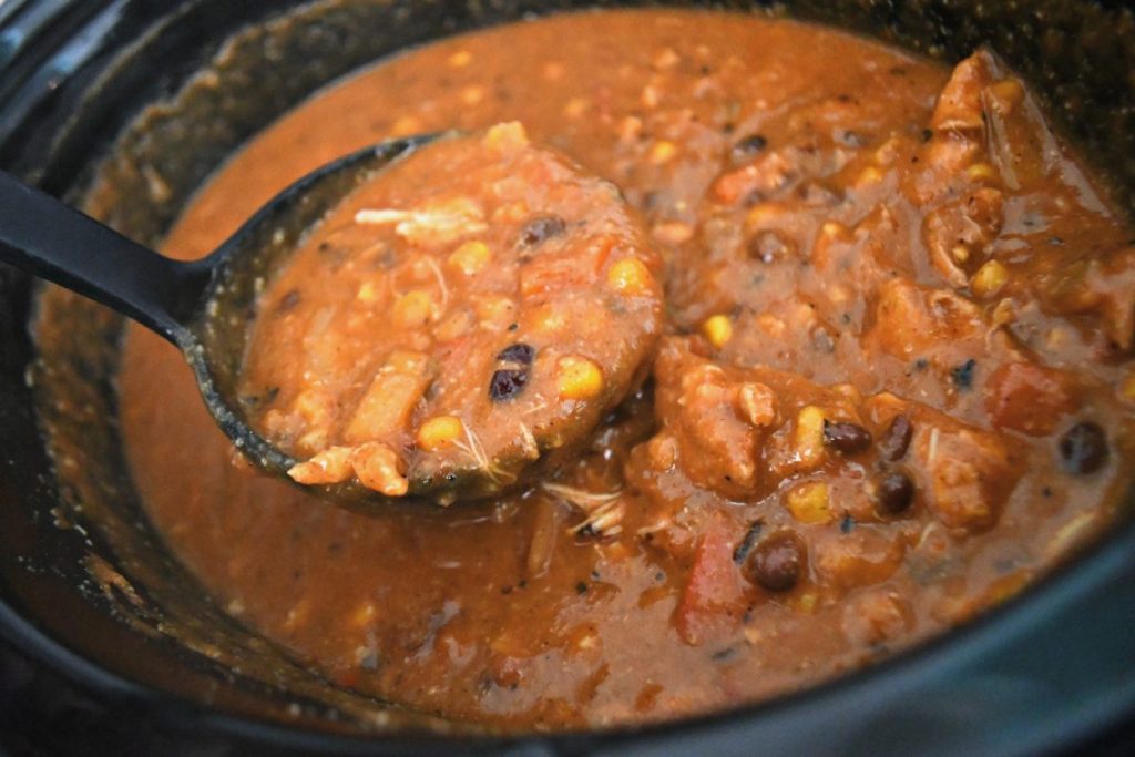 this slow cooker enchilada soup is one of the easy Crock Pot chicken recipes
