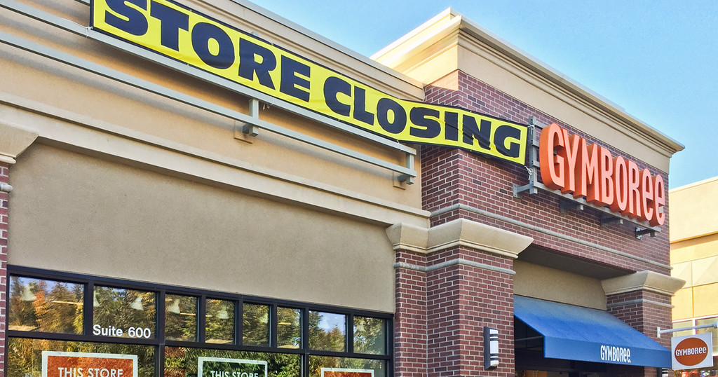 Gymboree Store Front with Closing Sign
