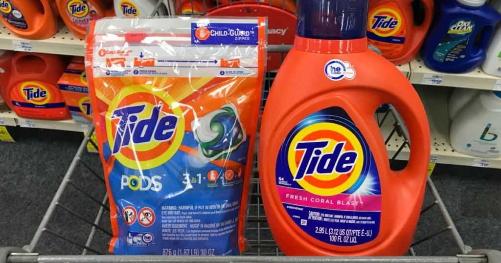 two laundry products in basket