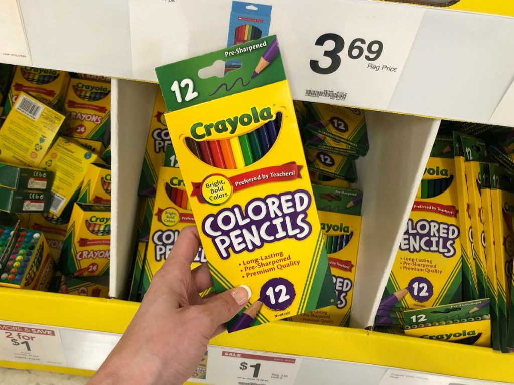 Crayola Colored Pencils held in hand at store