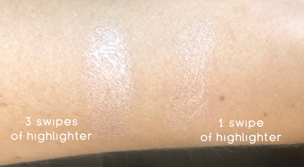 highlighter comparison between swipe amount