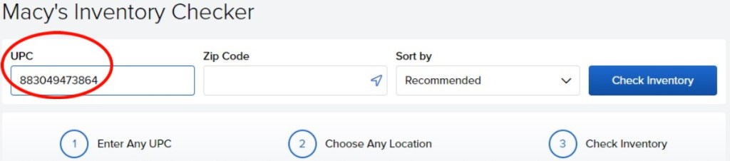 Macy's Inventory Checker