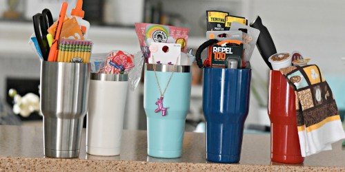 Easy & Inexpensive DIY Tumbler Gift Baskets | Ideas for Everyone on Your List!
