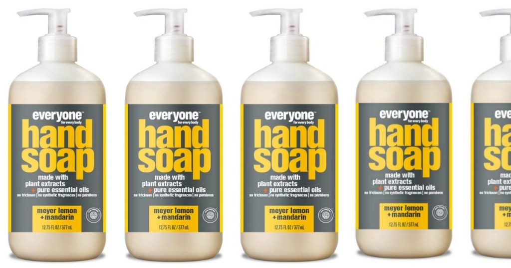 Bottles of Everyone Hand Soap, Meyer Lemon and Mandarin