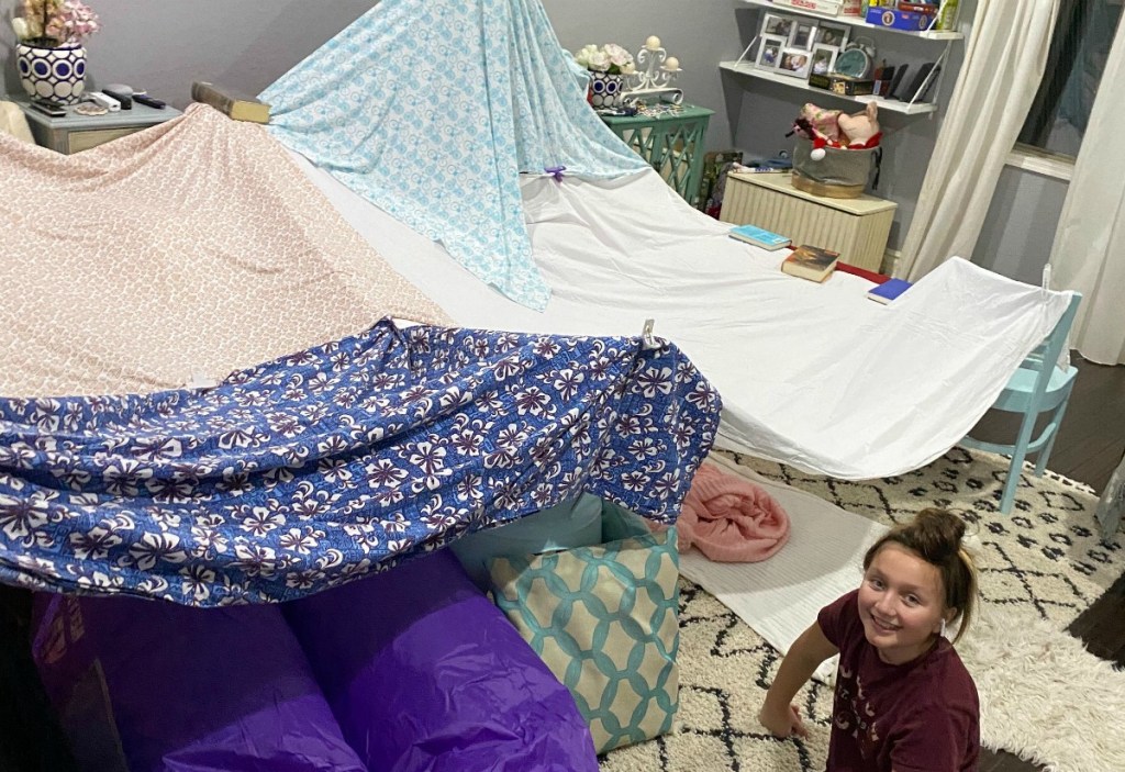 building a large indoor kids fort