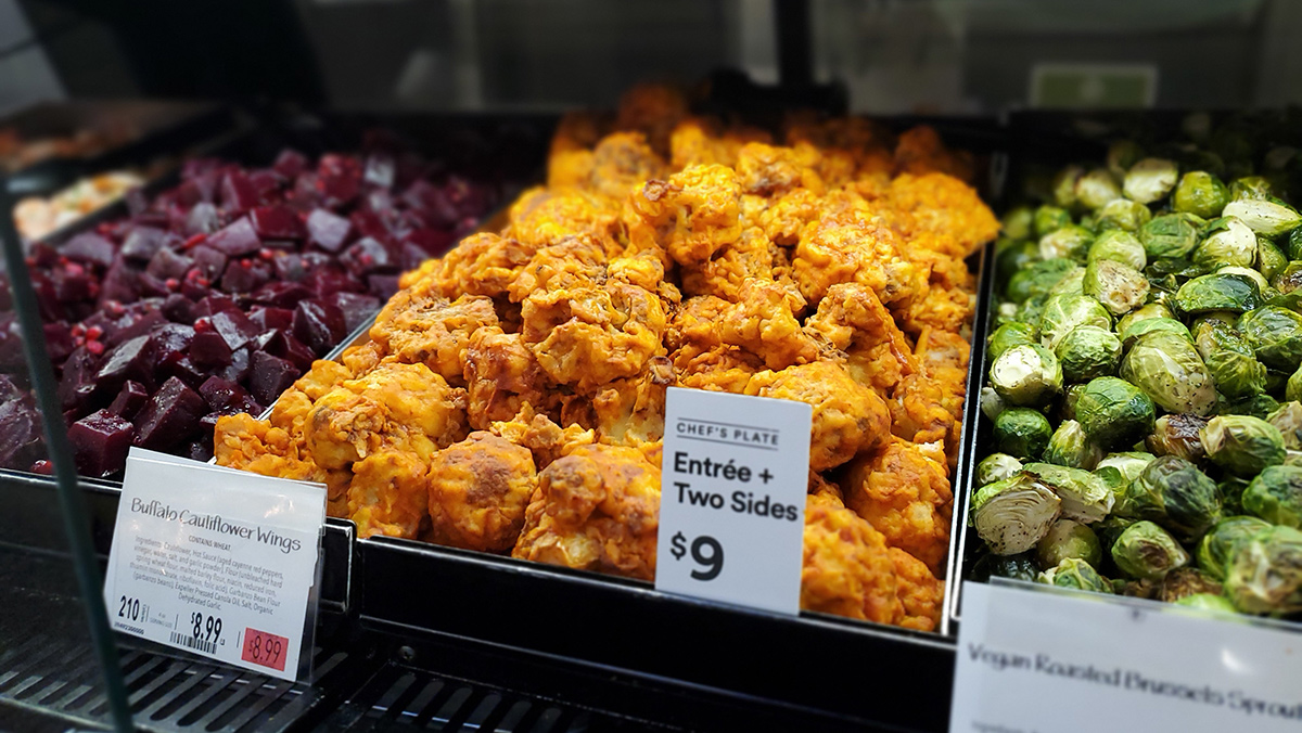 hot foods bar at whole foods