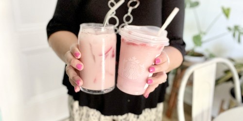 Our Copycat Starbucks Pink Drink Recipe is Perfect for Valentine’s Day!
