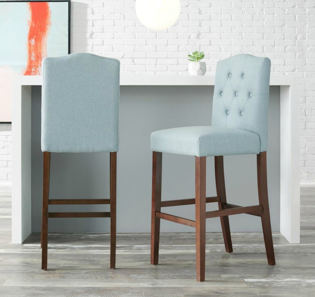 bar stools at counter