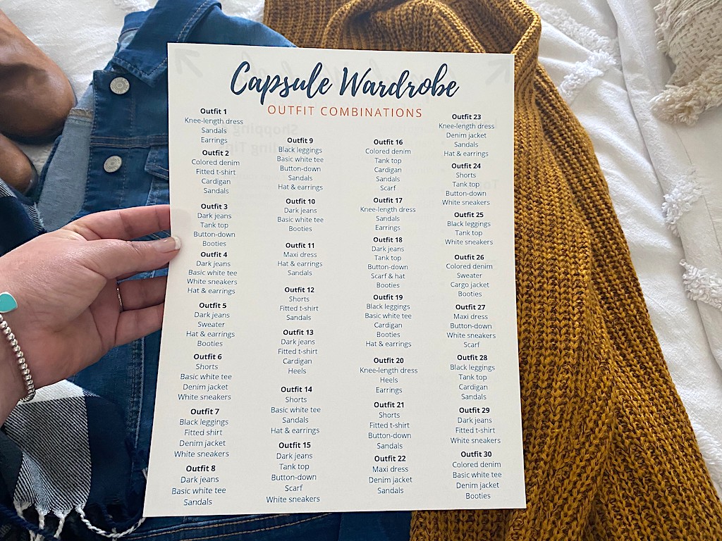 holding Capsule Wardrobe printable 
