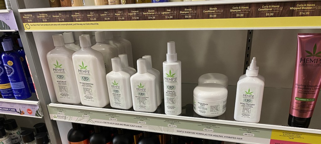 HEMPZ CBD Products on shelf at ulta