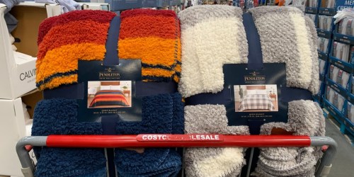 Pendleton Sherpa Queen Size Blankets Only $24.99 at Costco