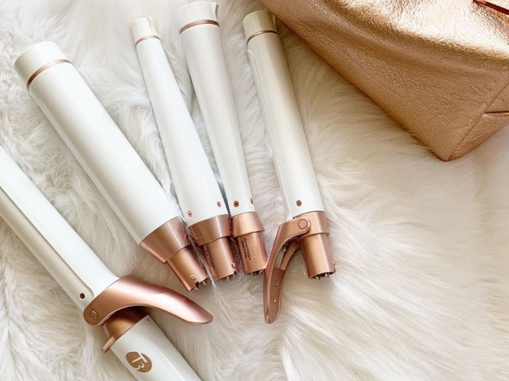 t3 curling wand with multiple attachments