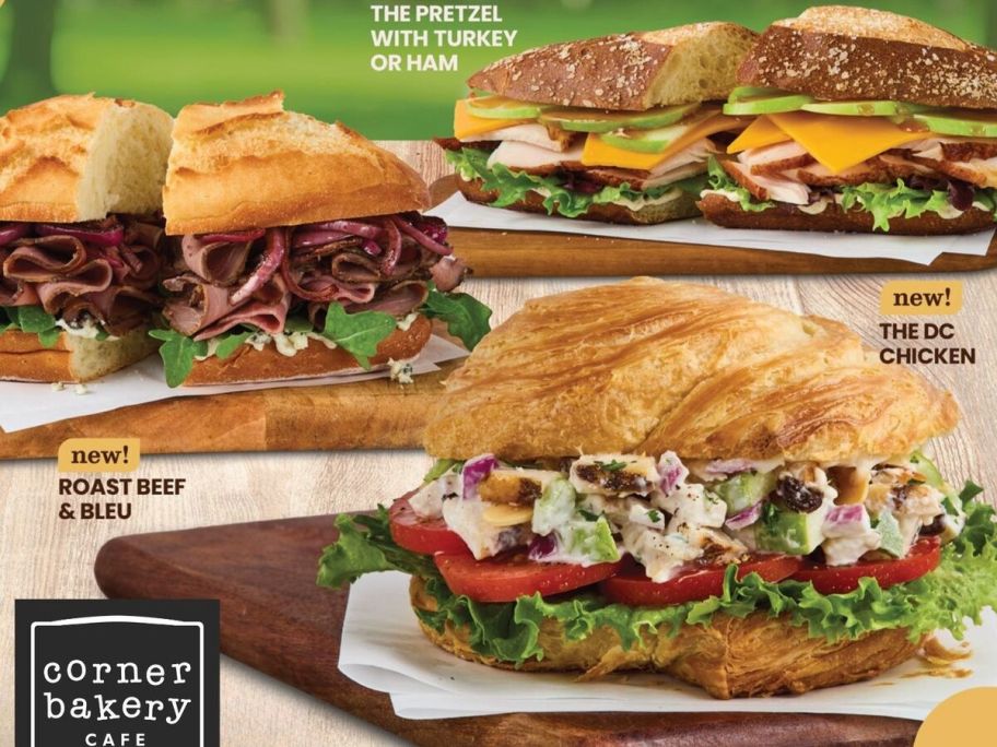 3 Corner Bakery Cafe Sandwiches