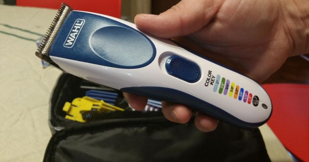 man holding hair clippers