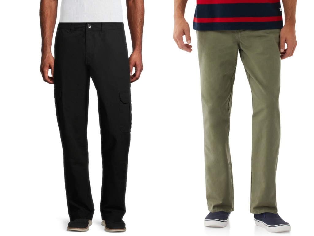 mens pants black and olive