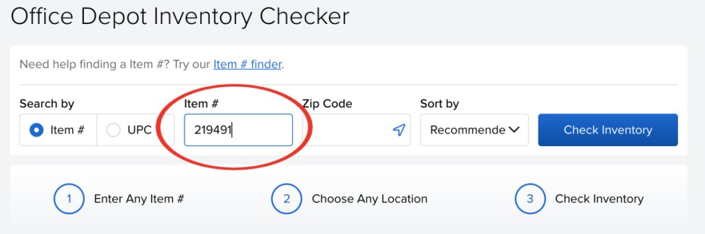 office depot inventory checker
