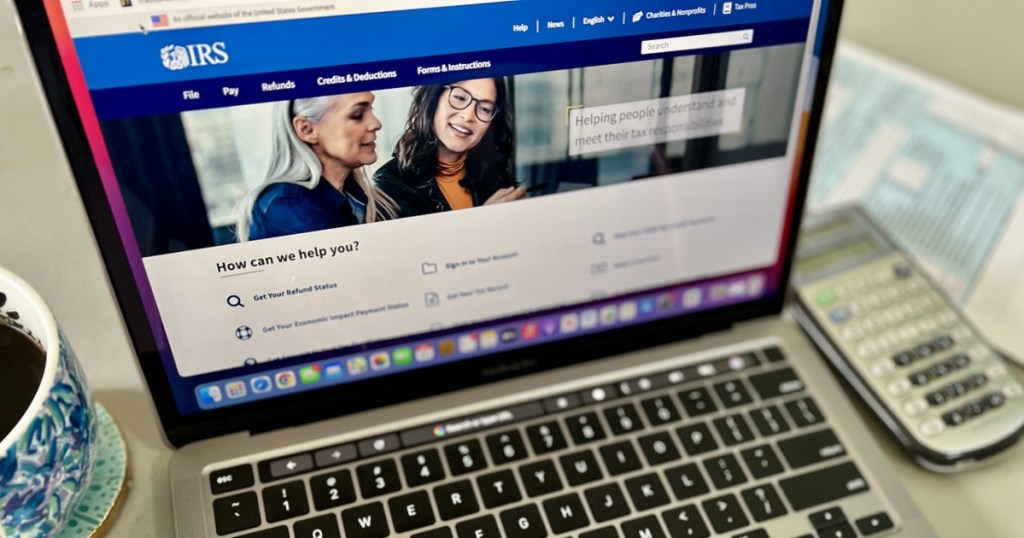 IRS website on macbook