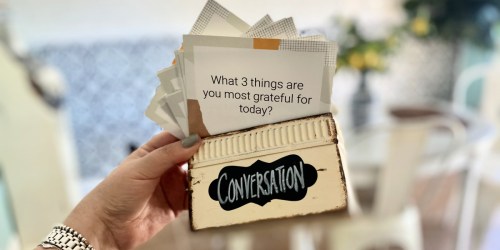 Get the Family Chatting Together Using our FREE Printable Dinner Conversation Cards!
