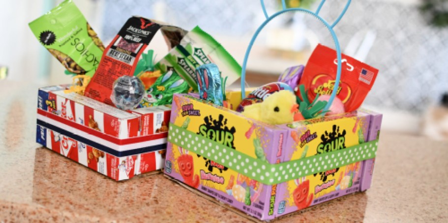 Use Dollar Tree Supplies to Make DIY Edible Easter Baskets (Great for Teens!)