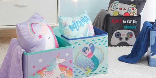 Kids 3-Piece Storage Cube, Blanket, AND Pillow Set Only $14.88 on Walmart.com | Perfect for Easter
