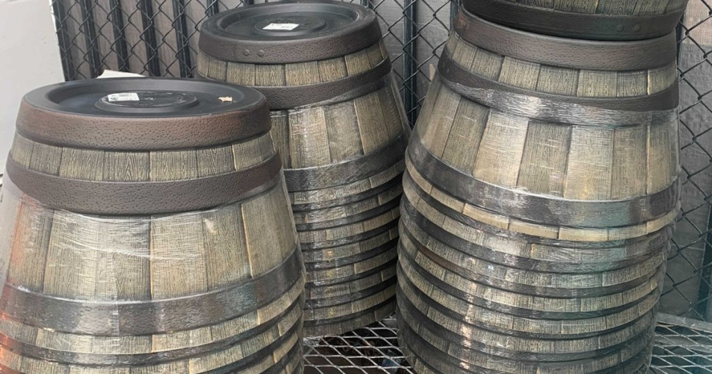 Barrel Planters from Lowes