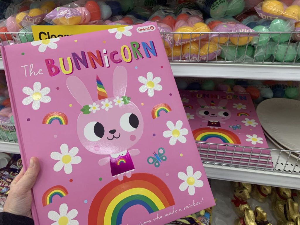 hand holding The Bunnicorn Book