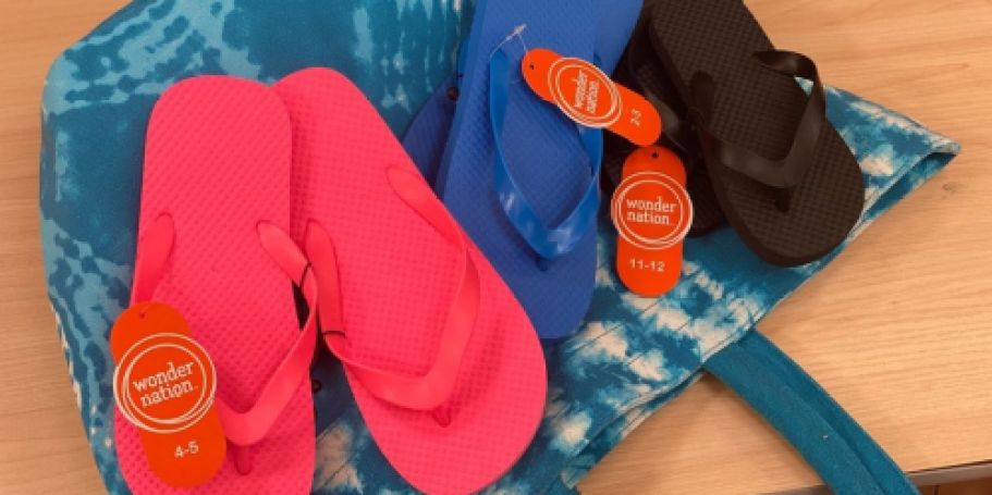 Two Pairs of Kids Flip Flops Only $4 at Walmart