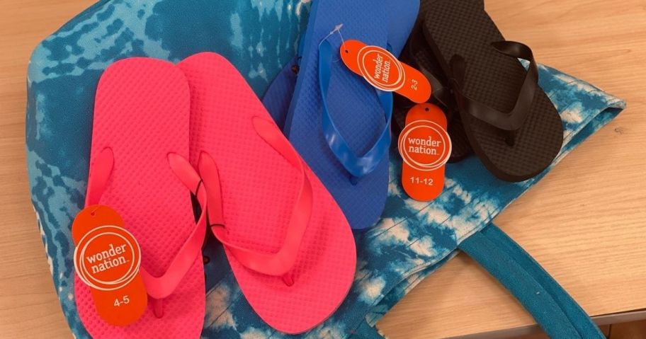 Wonder Nation Flip Flops