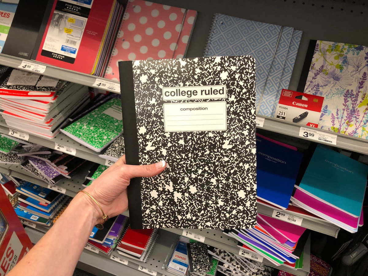 Tru red composition notebook
