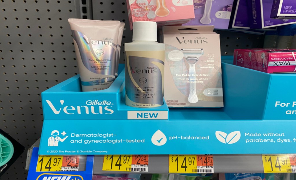 Women shaving products at Walmart