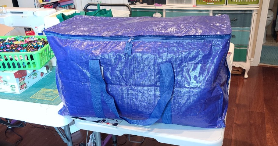 blue storage bag