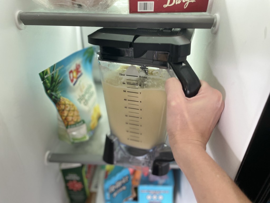 putting the best piña colada recipe in the freezer