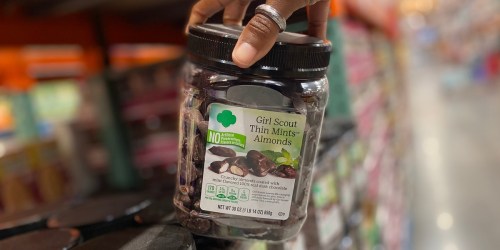 Get a Large Container of Girl Scout Thin Mints Almonds for Just $13 at Costco