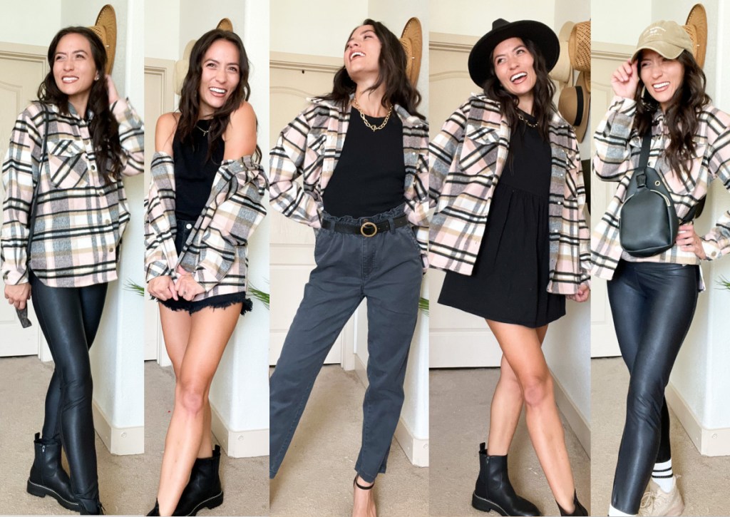 nine eight shacket 5 outfits