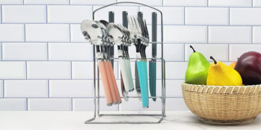Flatware Set w/ Storage Rack Only $4 on Walmart.com (Regularly $13)