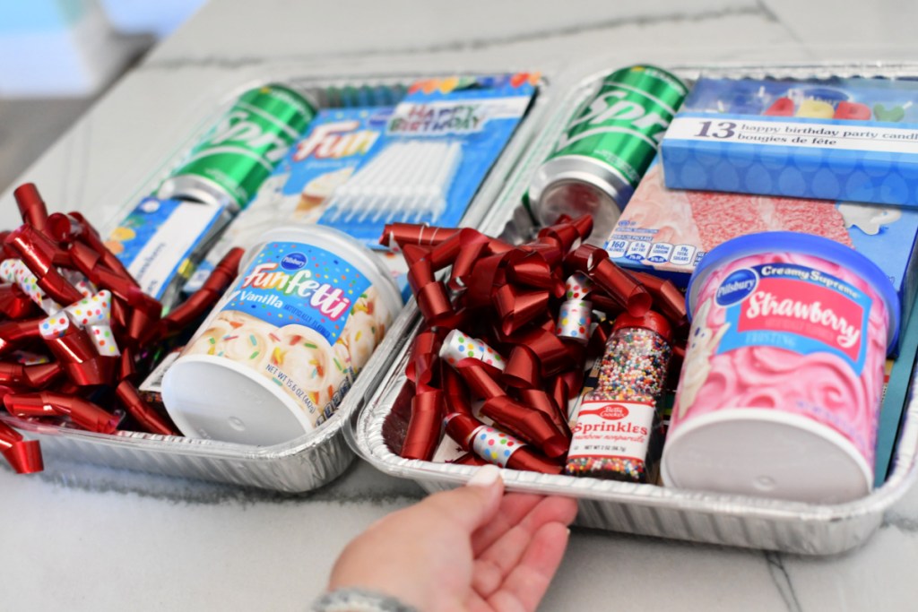 birthday boxes cake supplies for donation