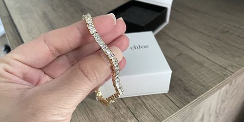 Cate & Chloe 18K Tennis Bracelet w/ Gift Box Only $20 (Reg. $125)