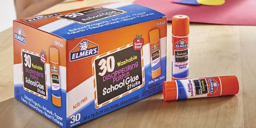 Elmer’s Disappearing Purple Glue Sticks 30-Pack Only $8 Shipped on Amazon (Just 27¢ Each!)