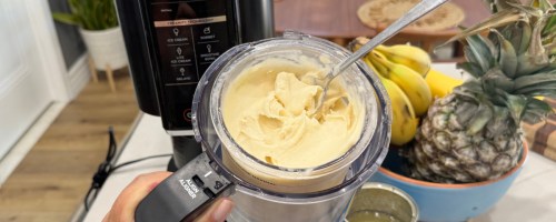 The Ninja Creami Ice Cream maker with homemade ice cream