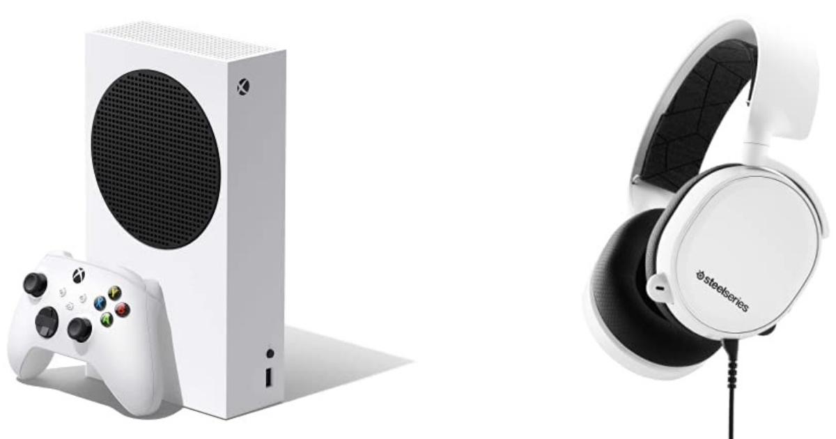 Xbox Series S + SteelSeries Arctis 3 Wired Gaming Headset (White)